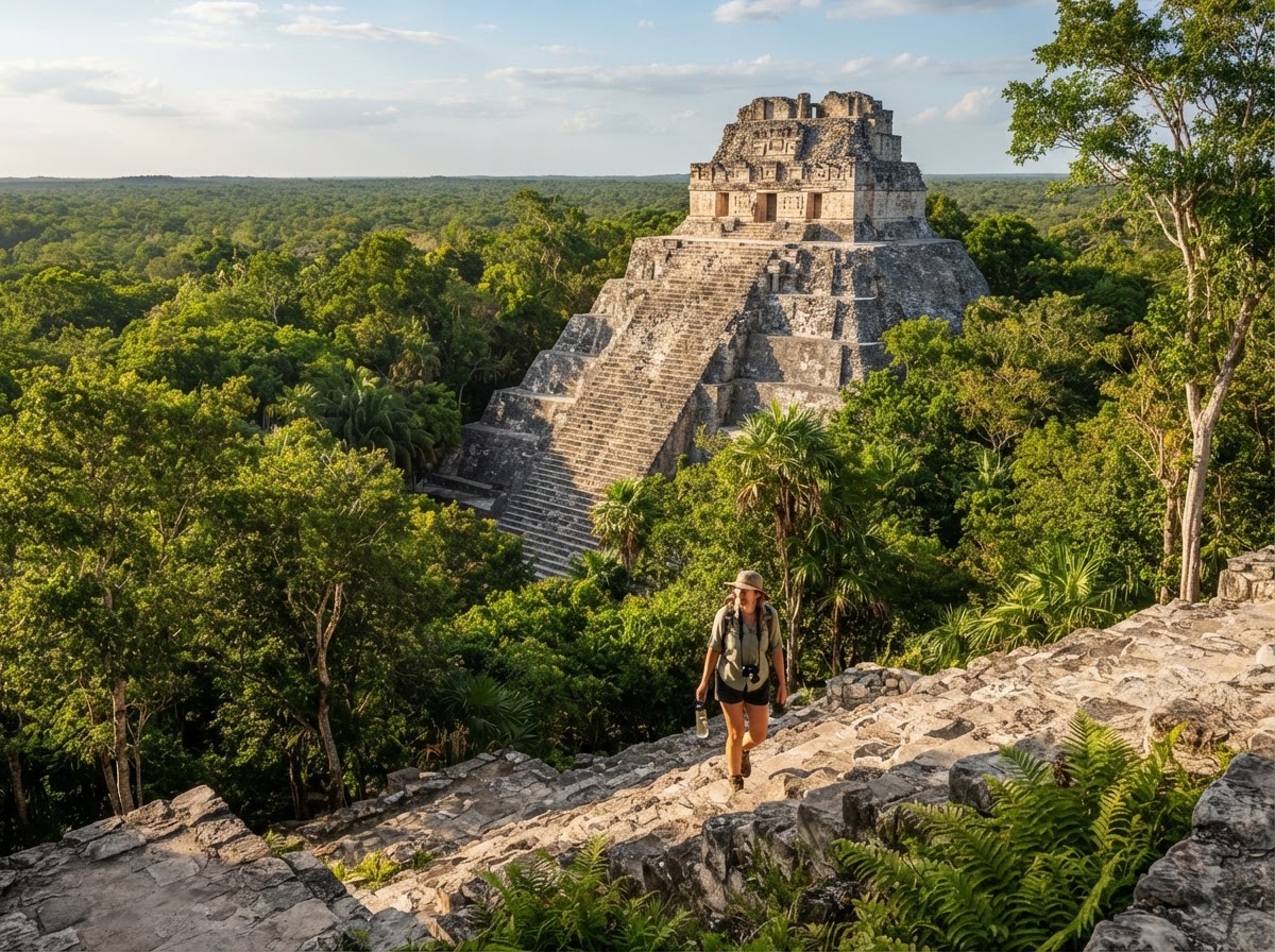 Ancient Maya archaeological site and cenote in Mexico