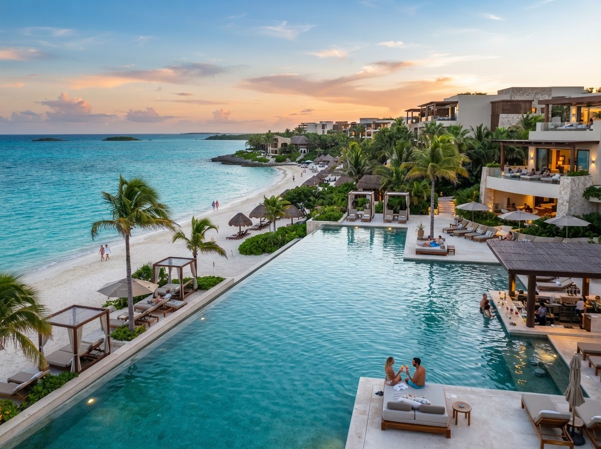Luxury all-inclusive Mexican resort with relaxing amenities and breathtaking beach scenery