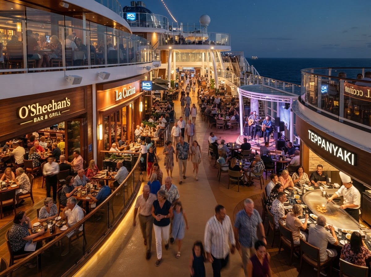 Norwegian Cruise Line flexible dining and entertainment at sea