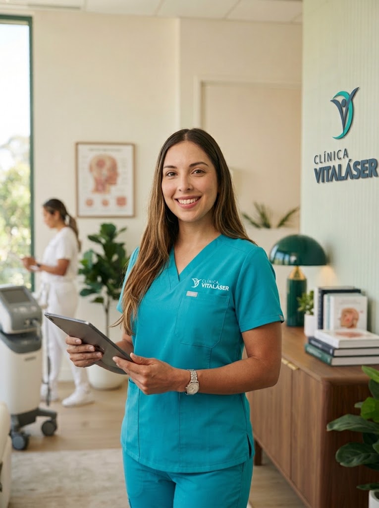 Especialista de Vitaláser entregando atención profesional