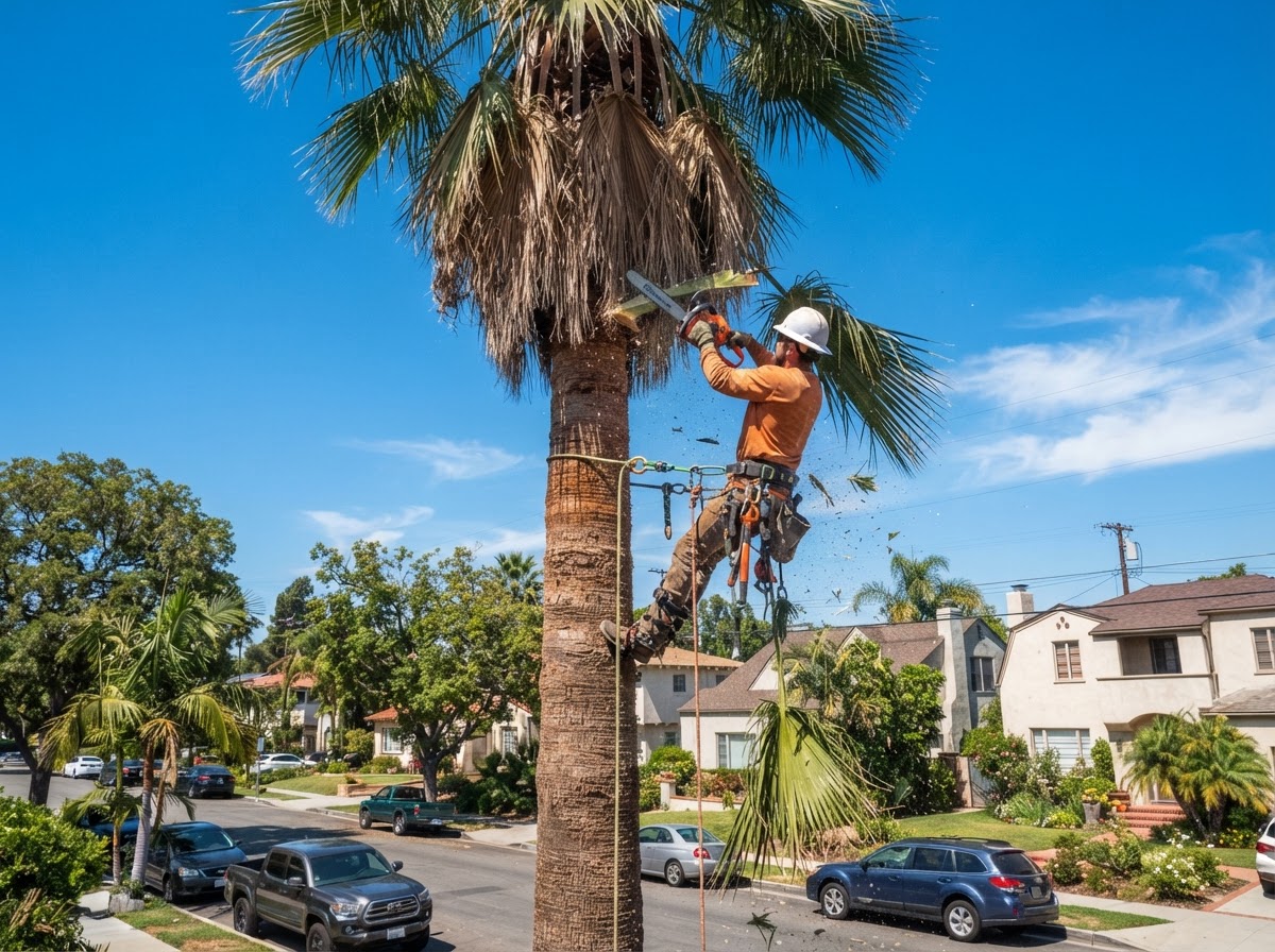 Palm Tree Trimming