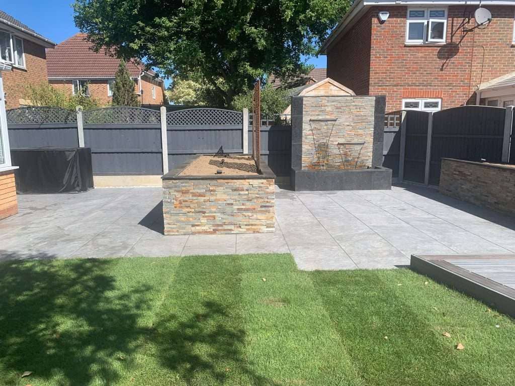 Garden with Water Feature in Billericay
