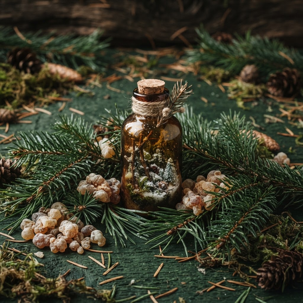 A wintry forest in a bottle — spruce, pine and frankincense