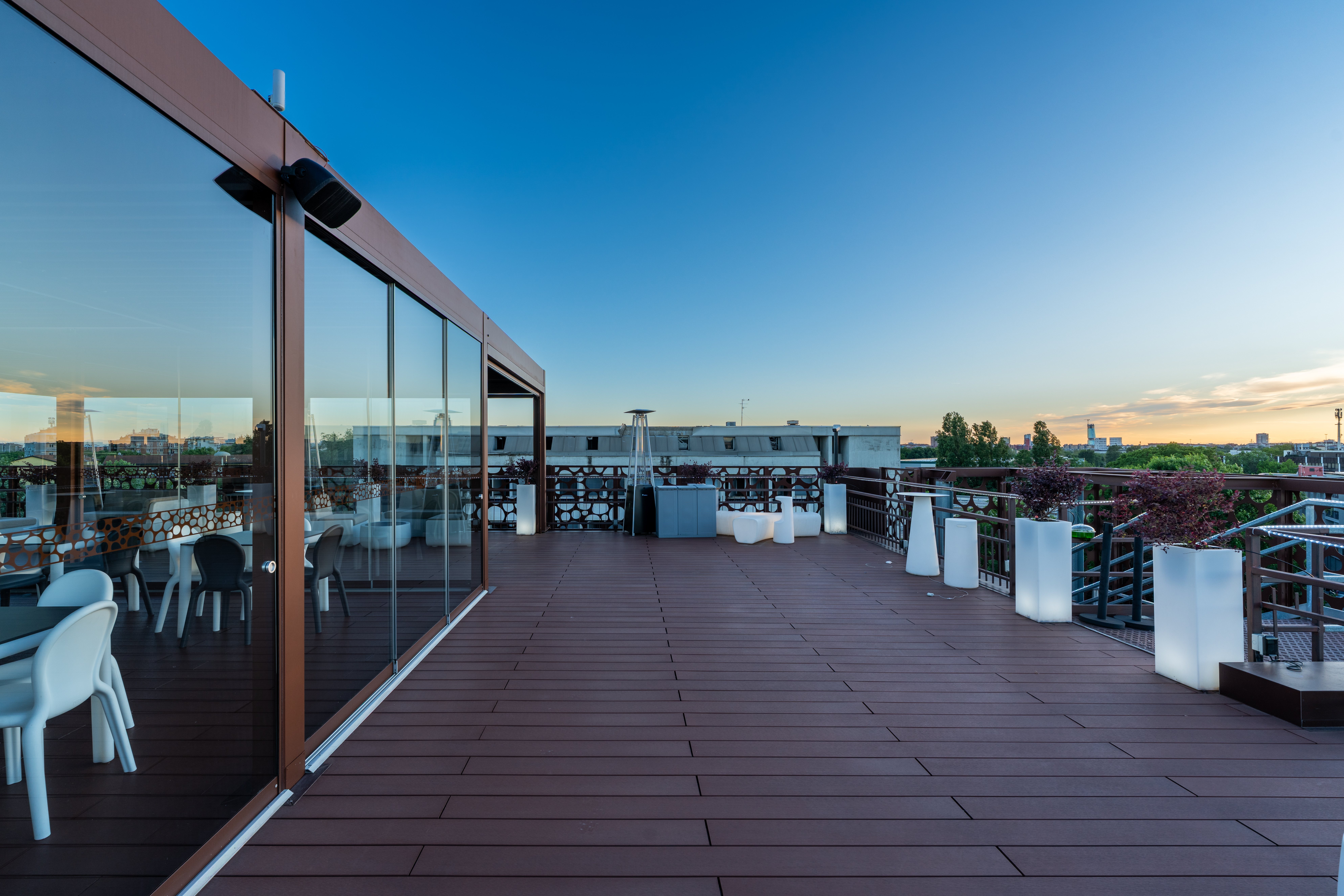 Terrazza panoramica di RooftopQ41 per eventi natalizi