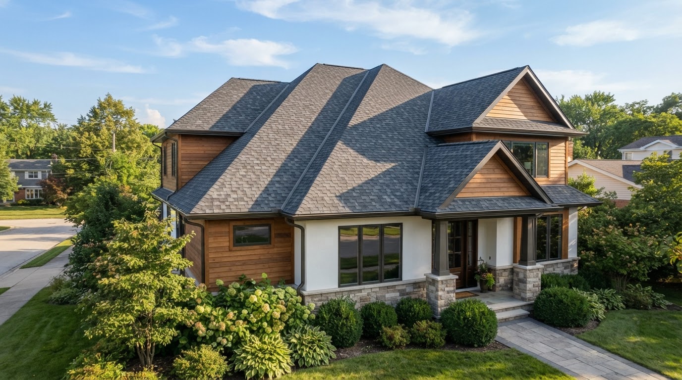 Completed roofing project by Delta Home Improvement LLC