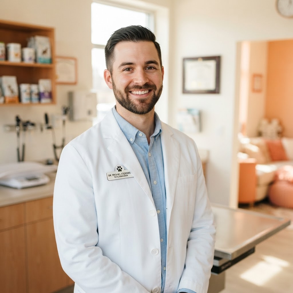 Dr. James Okafor, DVM, Associate Veterinarian at Paws & Whiskers