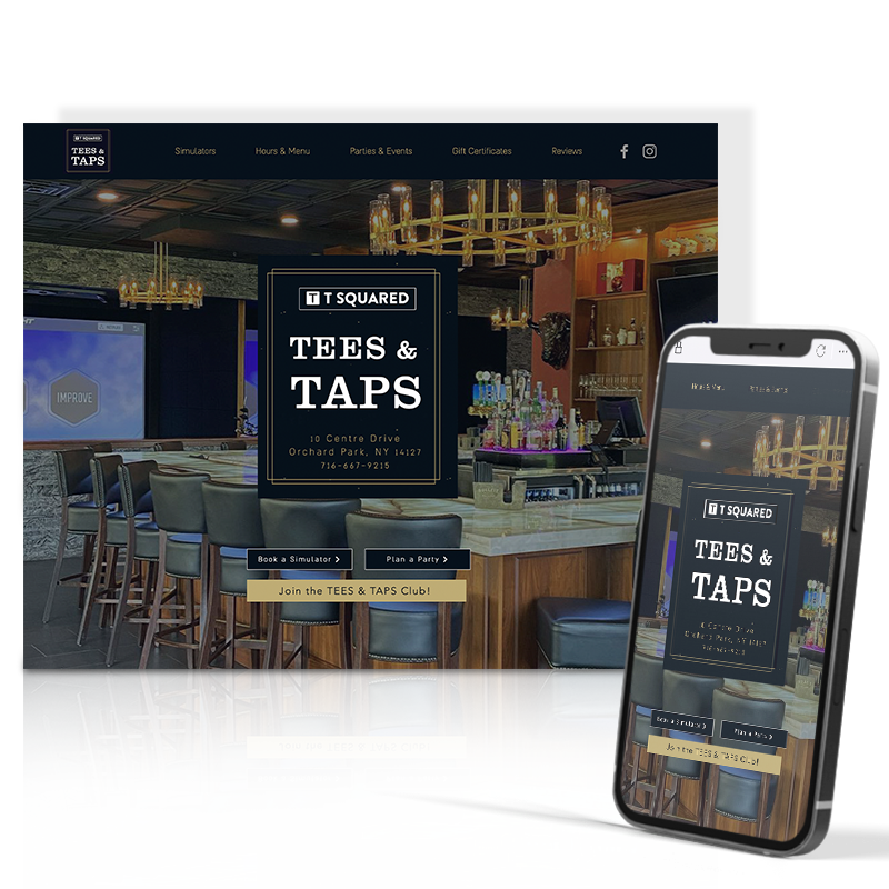 Later T Squared website with booking and events