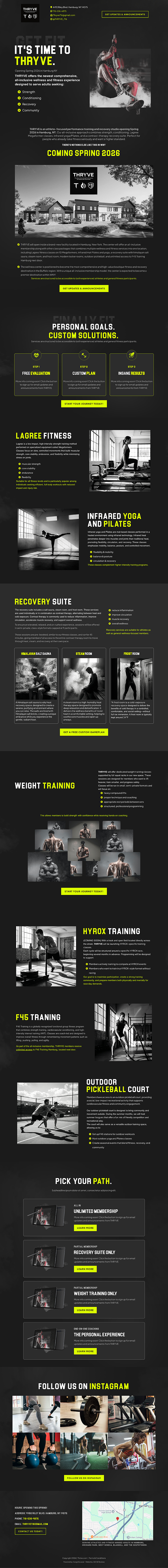THRYVE 716 one-page website by Gung Ho Local