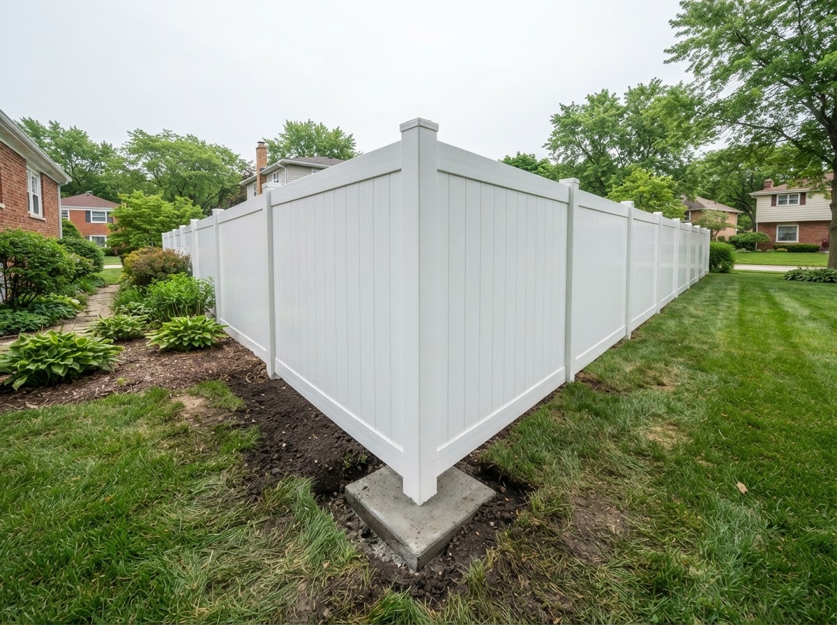 Vinyl privacy fence