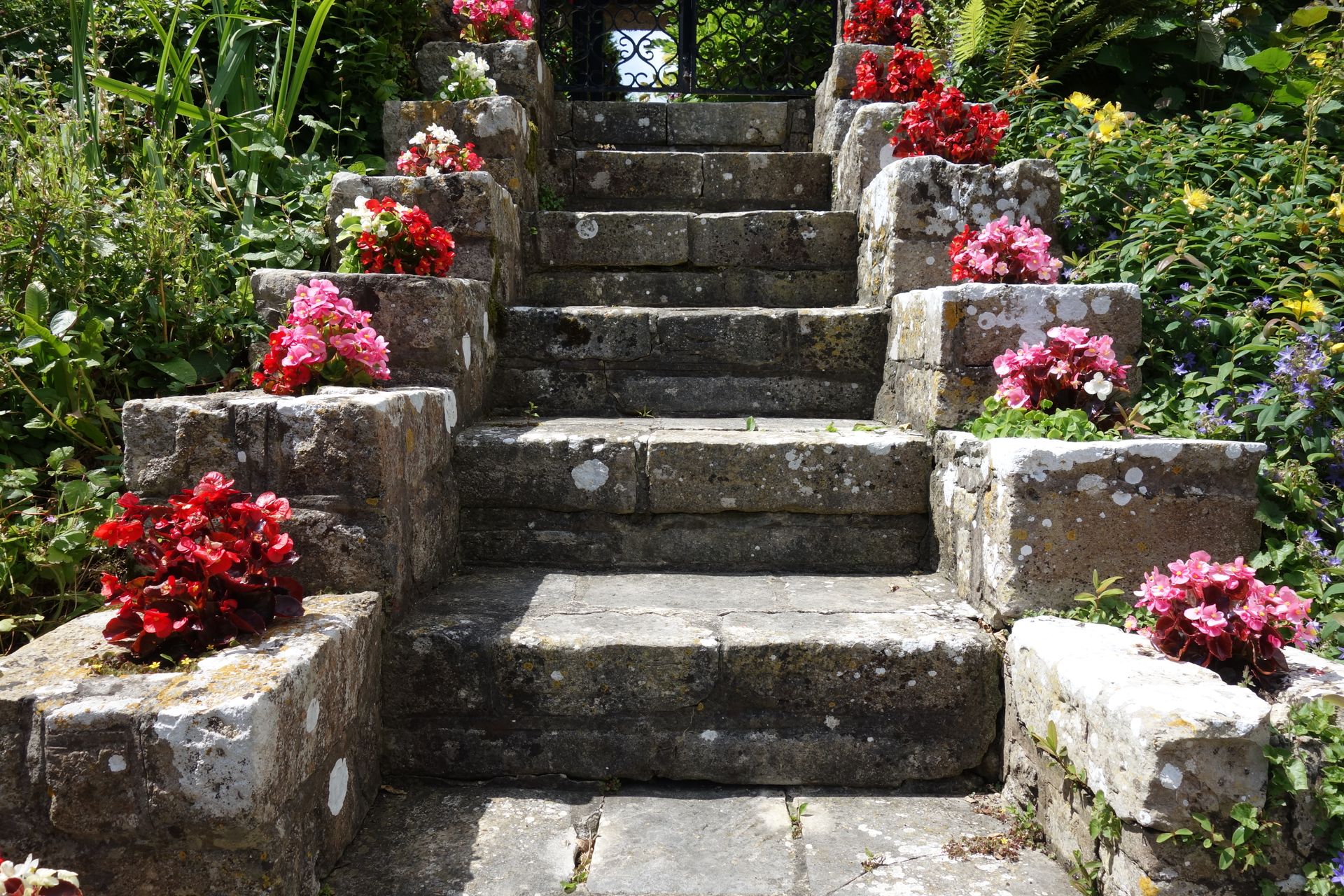 Stock photo of a landscaped Vermont backyard