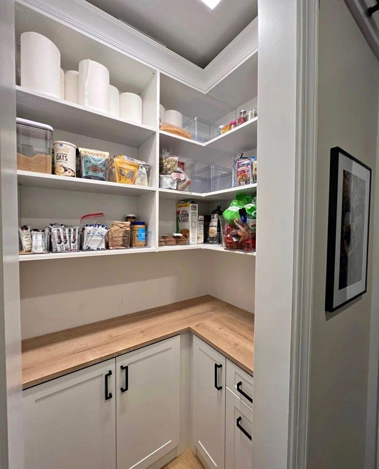 Walk-In Pantry & Corner Cabinetry Built-In