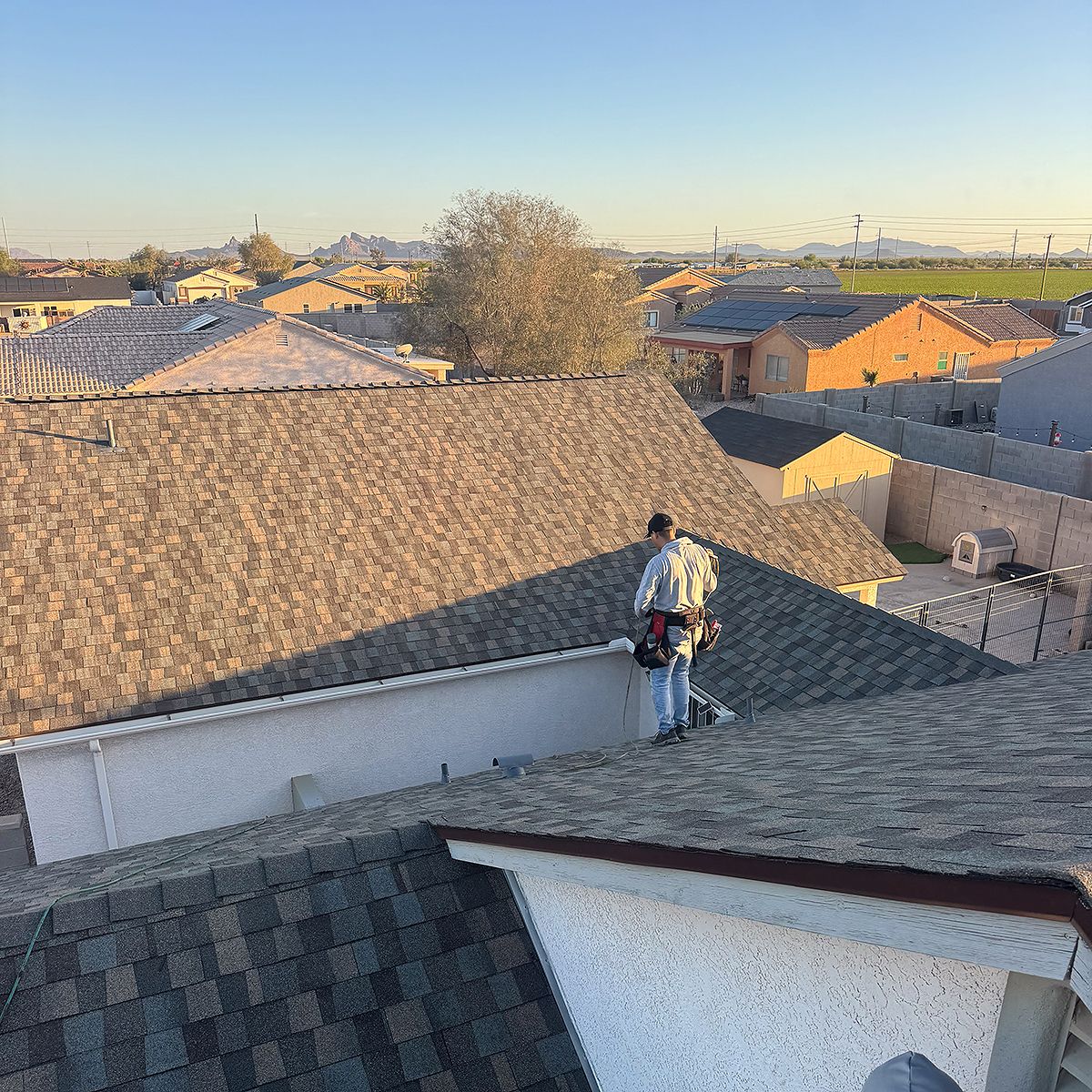 New architectural shingle roof