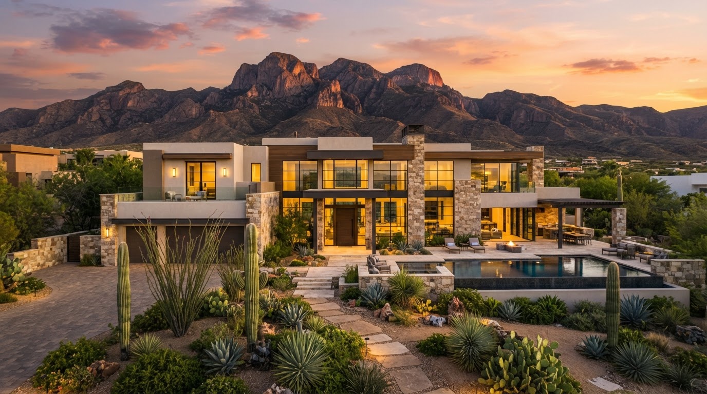 Luxury West El Paso Texas Home against Franklin Mountains