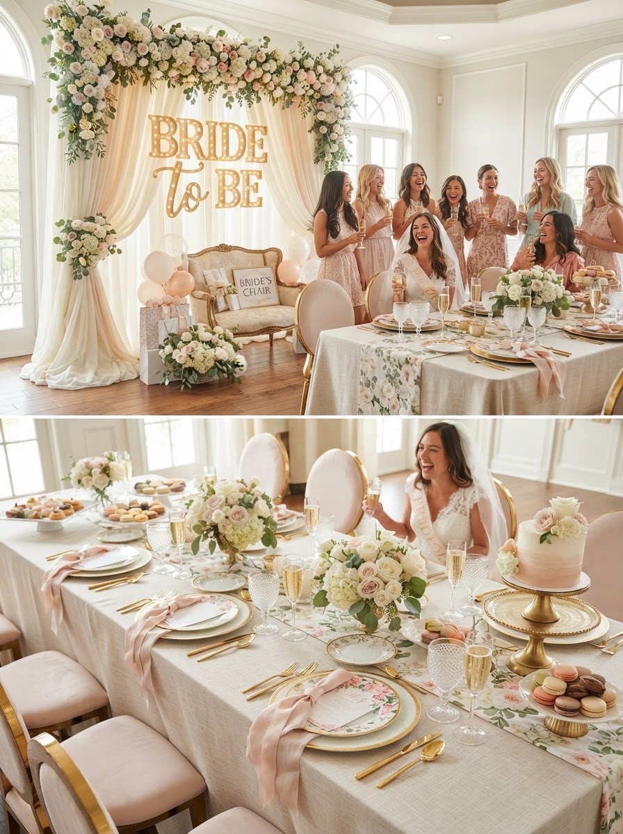 Showers & Brunches centerpiece decor by Vibrant Affairs LLC