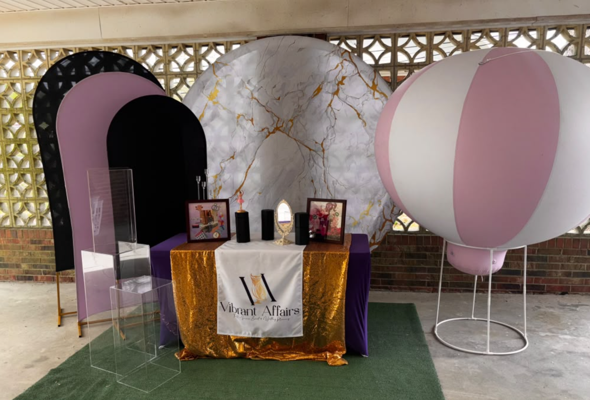 Pastel Hot Air Balloon Showcase centerpiece decor by Vibrant Affairs LLC