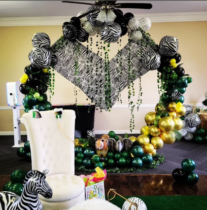 Wild Safari Throne & Arch centerpiece decor by Vibrant Affairs LLC