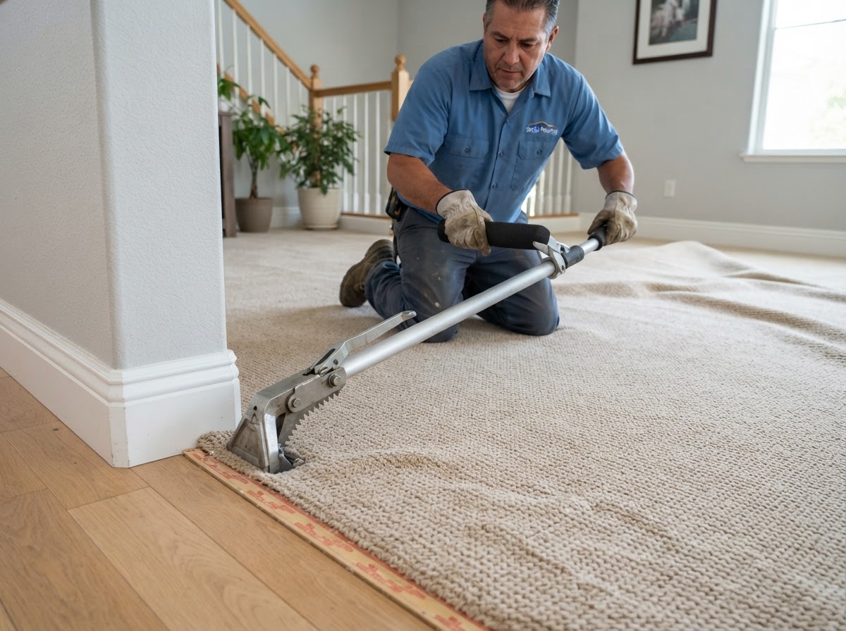 Wall-to-Wall Power Carpet Stretching