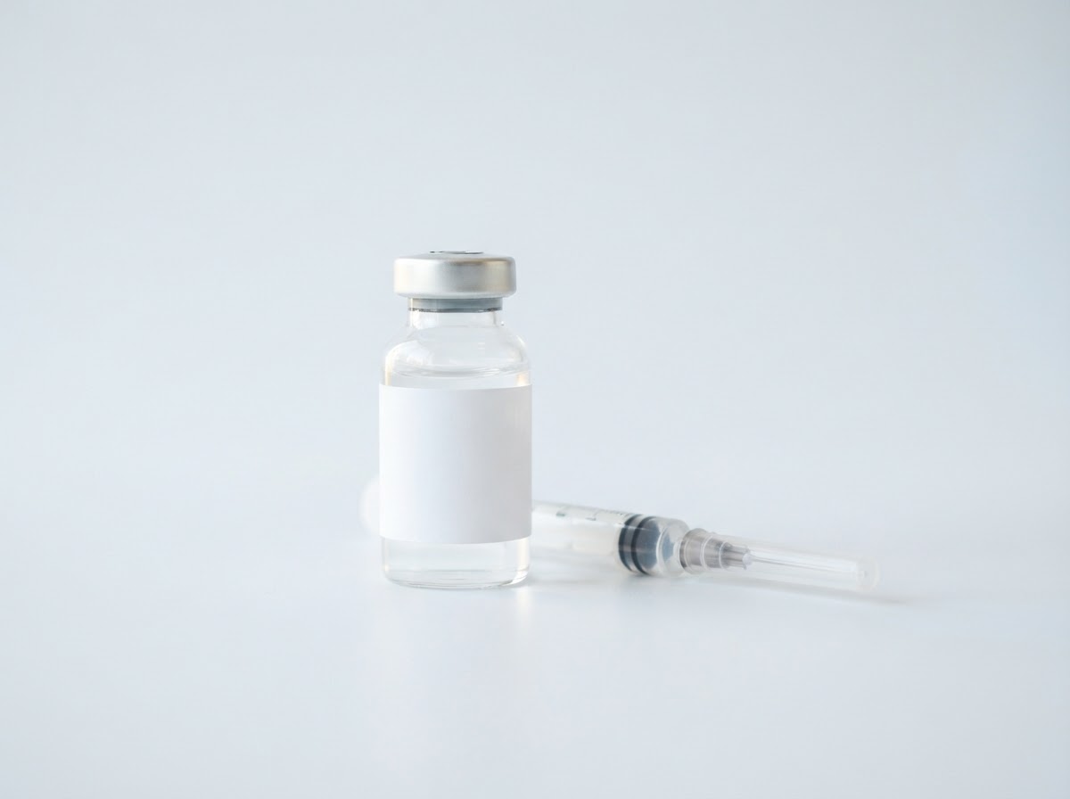 Illustrative medication vial and syringe for tirzepatide.