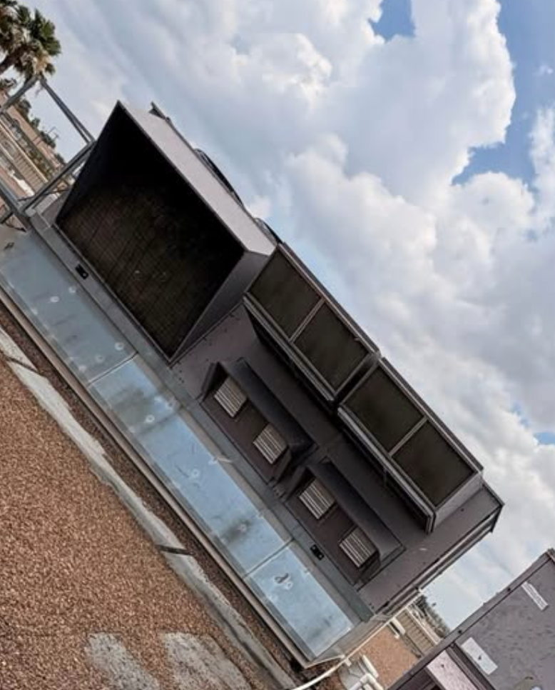 Commercial rooftop package unit serviced by Climate Control LLC