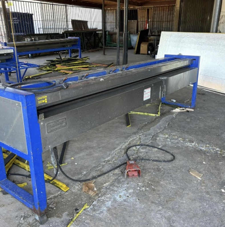 Custom metal fabrication equipment in Climate Control LLC shop