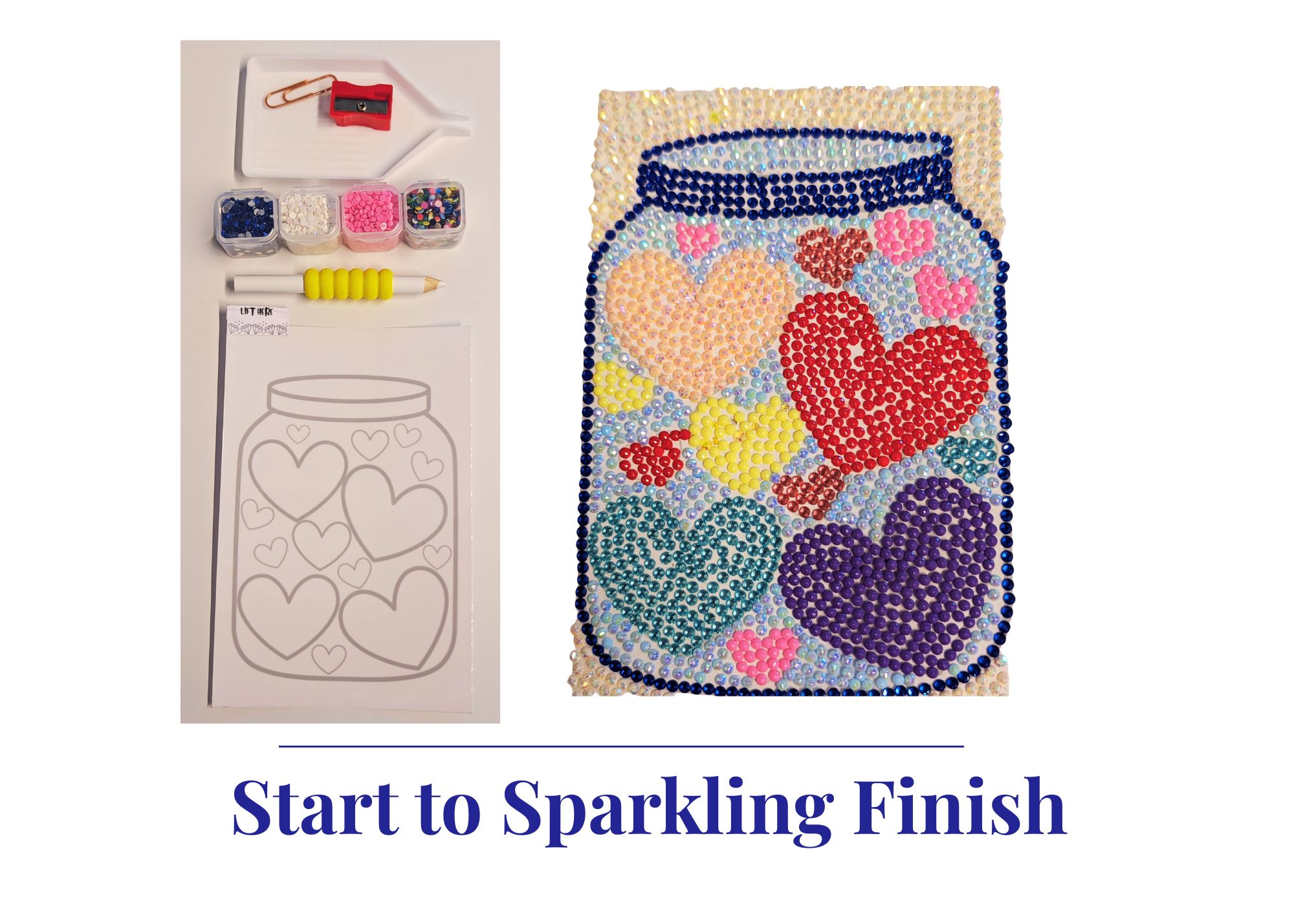 Hearts in a Jar Diamond Painting Kit