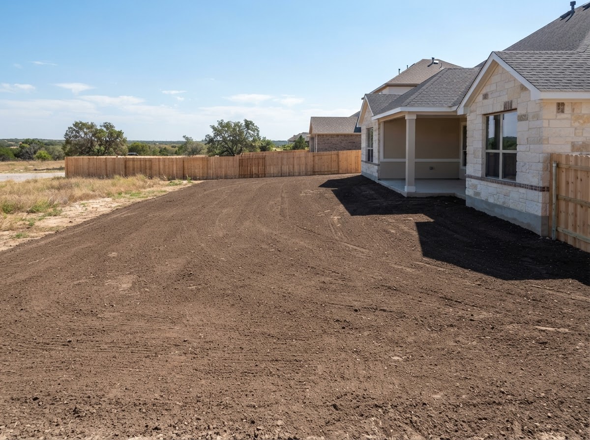 Yard Leveling by Andy's Concrete Finishing, Denton TX