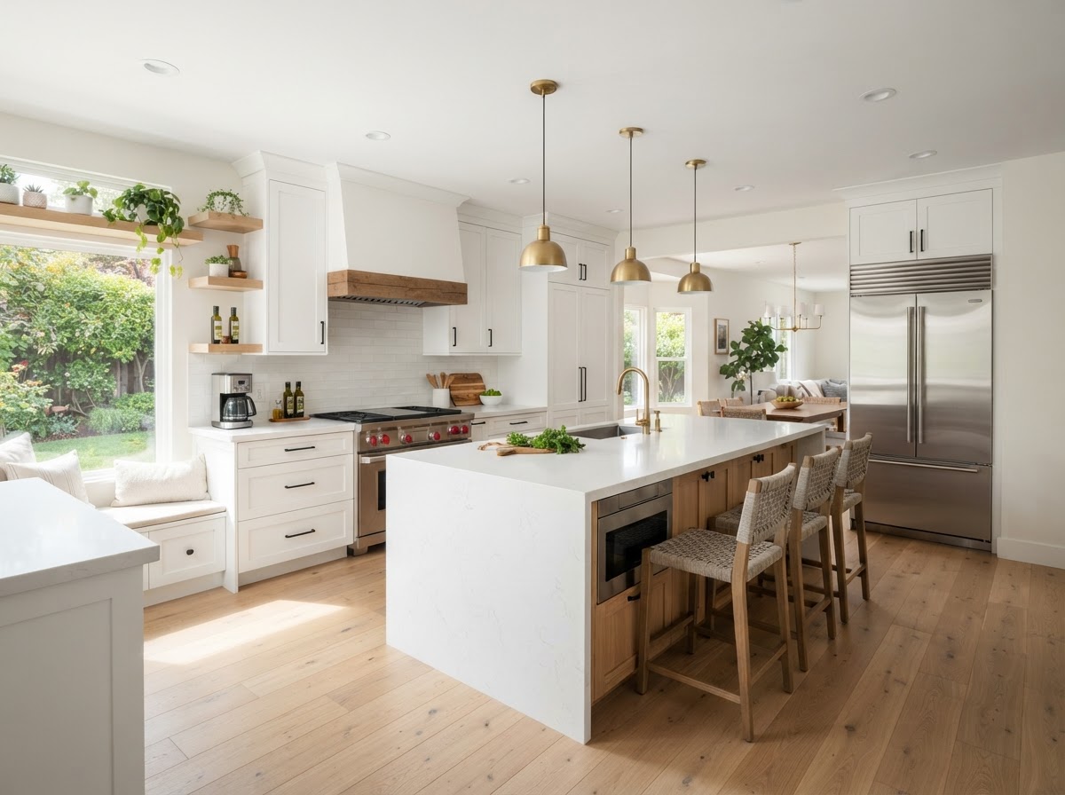Renovated interior space with remodeling work recently completed