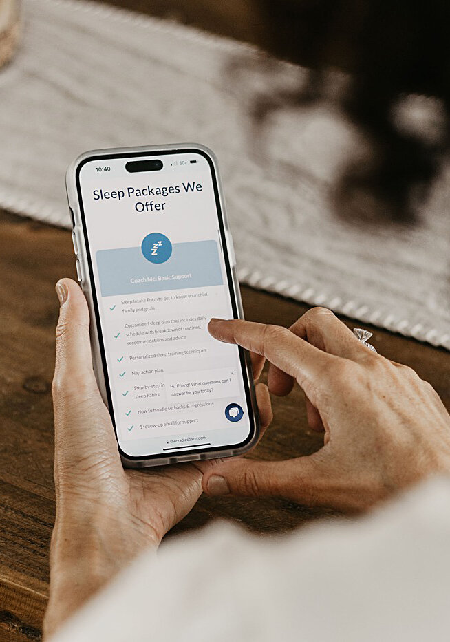 Custom sleep packages on phone