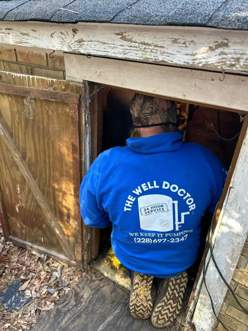 Diagnosing a well pump in the pump house