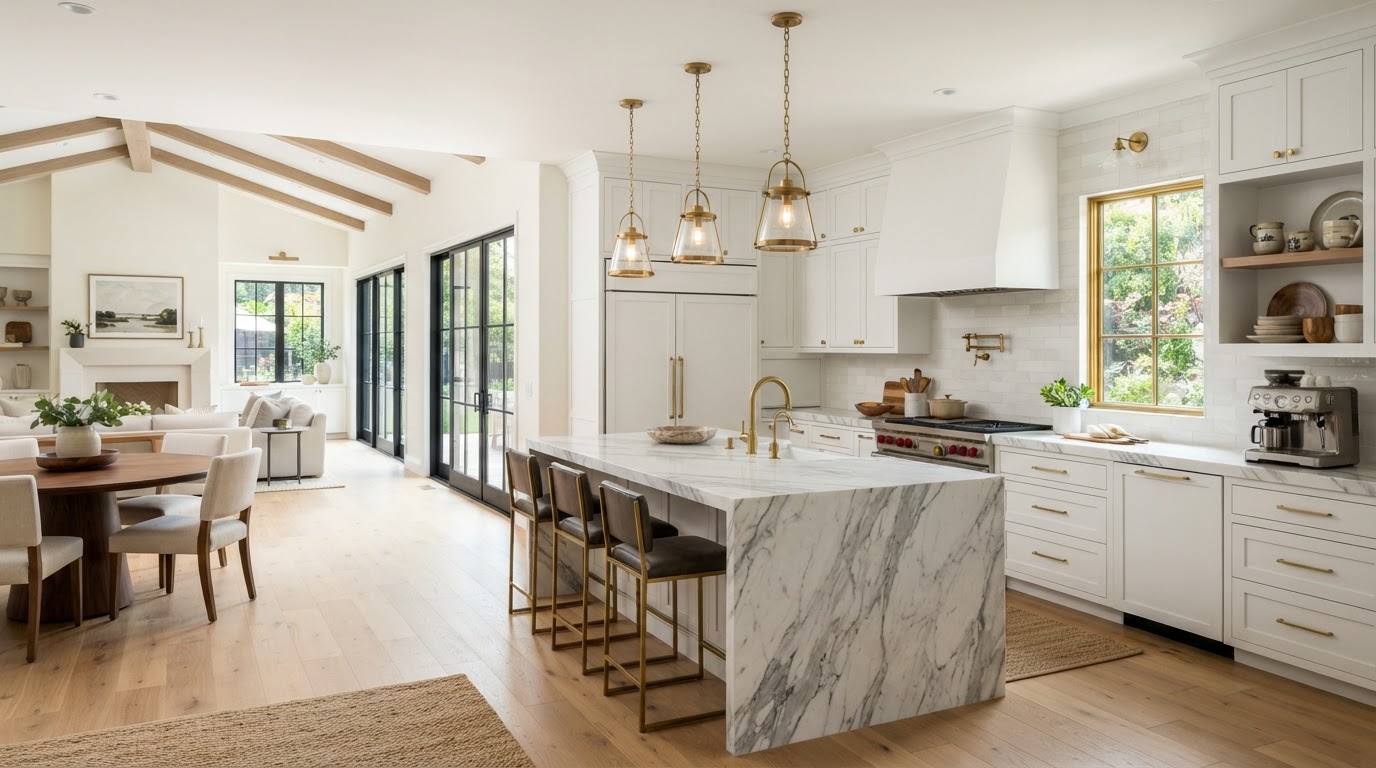 High-end custom kitchen remodel at a luxury residence