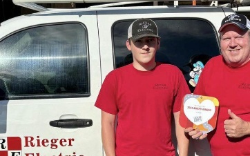 Rieger Electric electricians with work truck