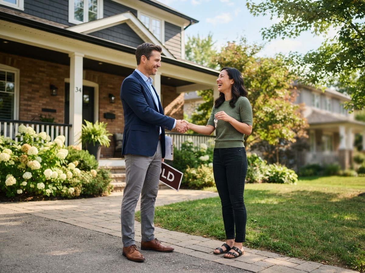 Real estate investor meeting with a Kansas homeowner