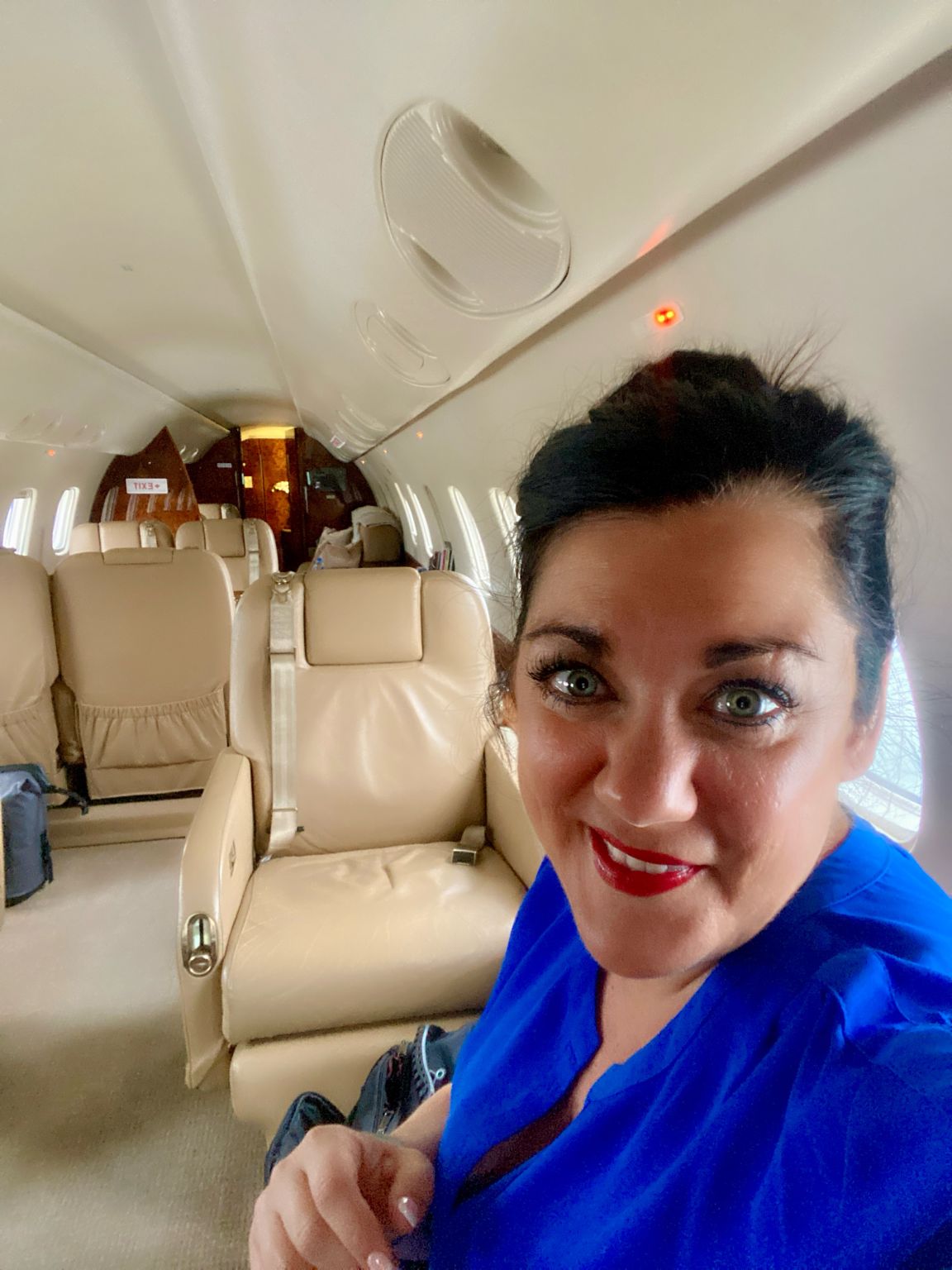 Photo from Natalie Rader's LinkedIn post about her first yes in private aviation