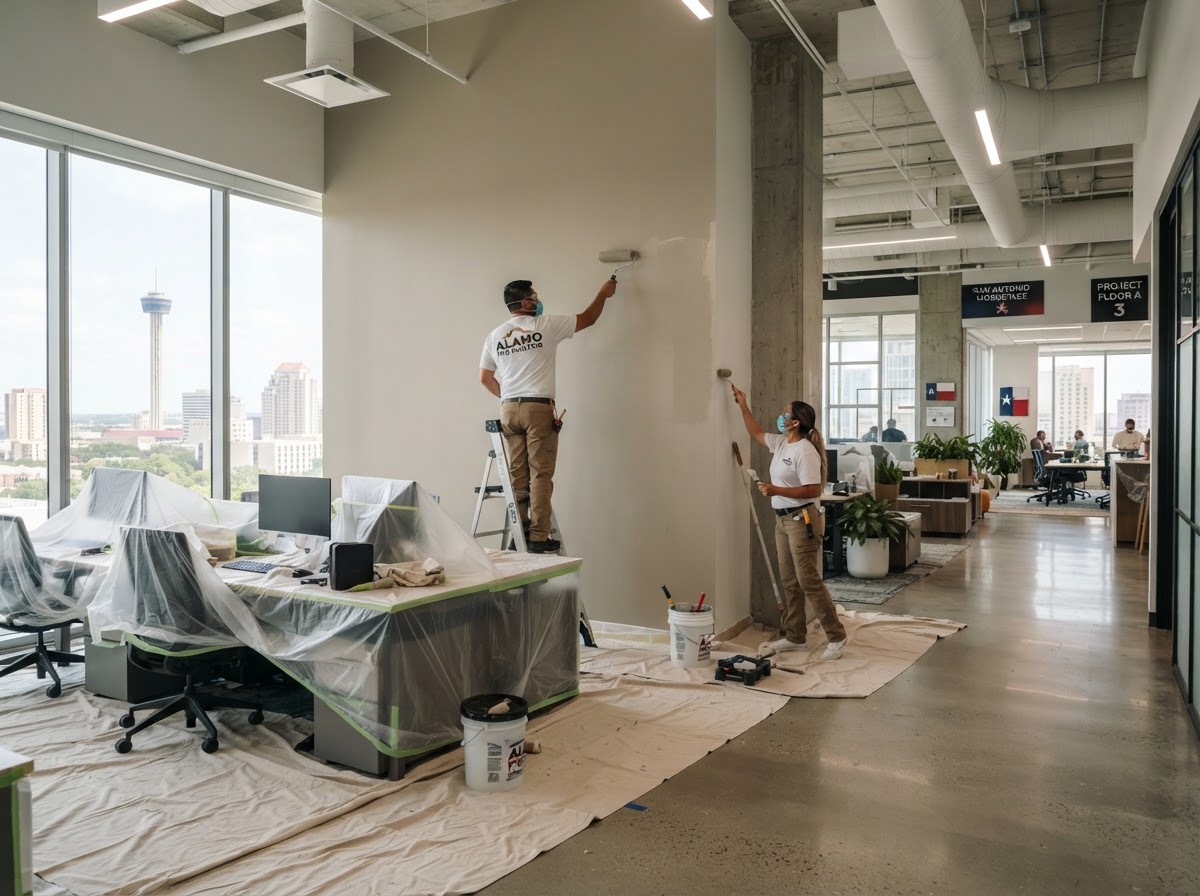 Professional office interior painting in San Antonio