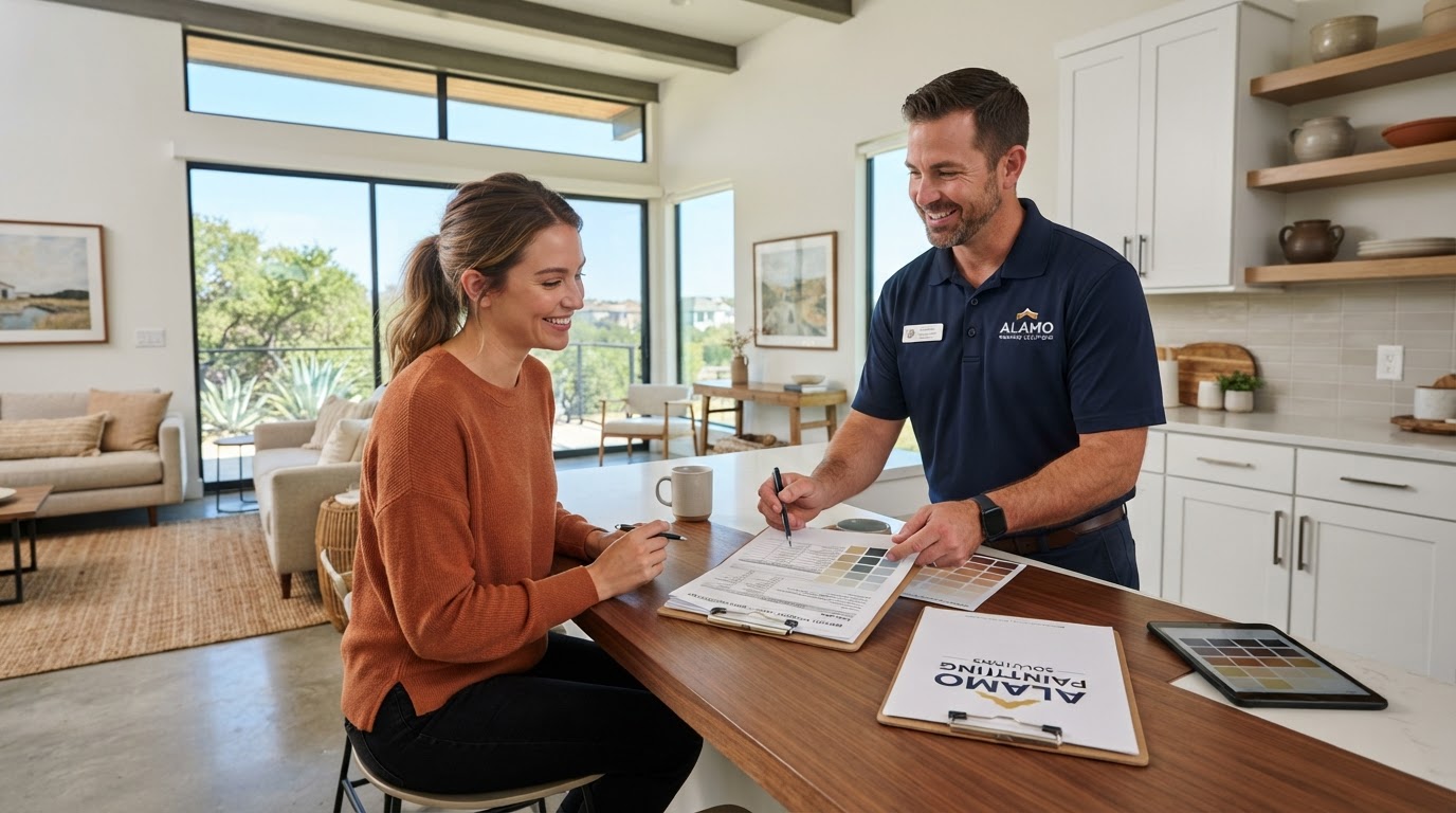 Dry Coats Painting & Contracting consultation for a painting or floor coating estimate in San Antonio TX