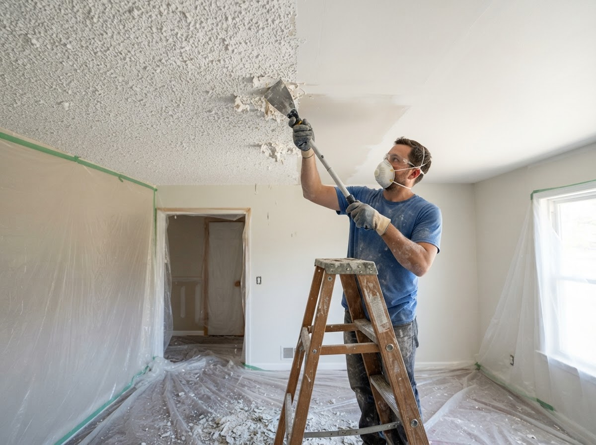 Popcorn Ceiling Removal - WM Painting & More Inc.