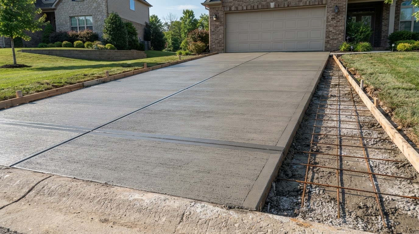 Concrete Driveways project scope by Bastille Construction & Remodeling