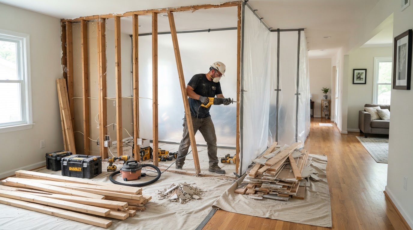 Demolition & Trash Hauling project scope by Bastille Construction & Remodeling