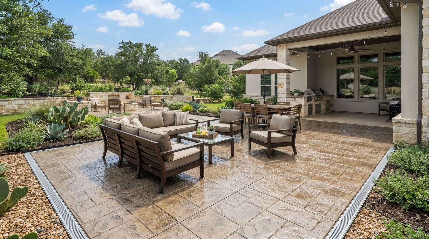 Concrete Patio Slabs project scope by Bastille Construction & Remodeling