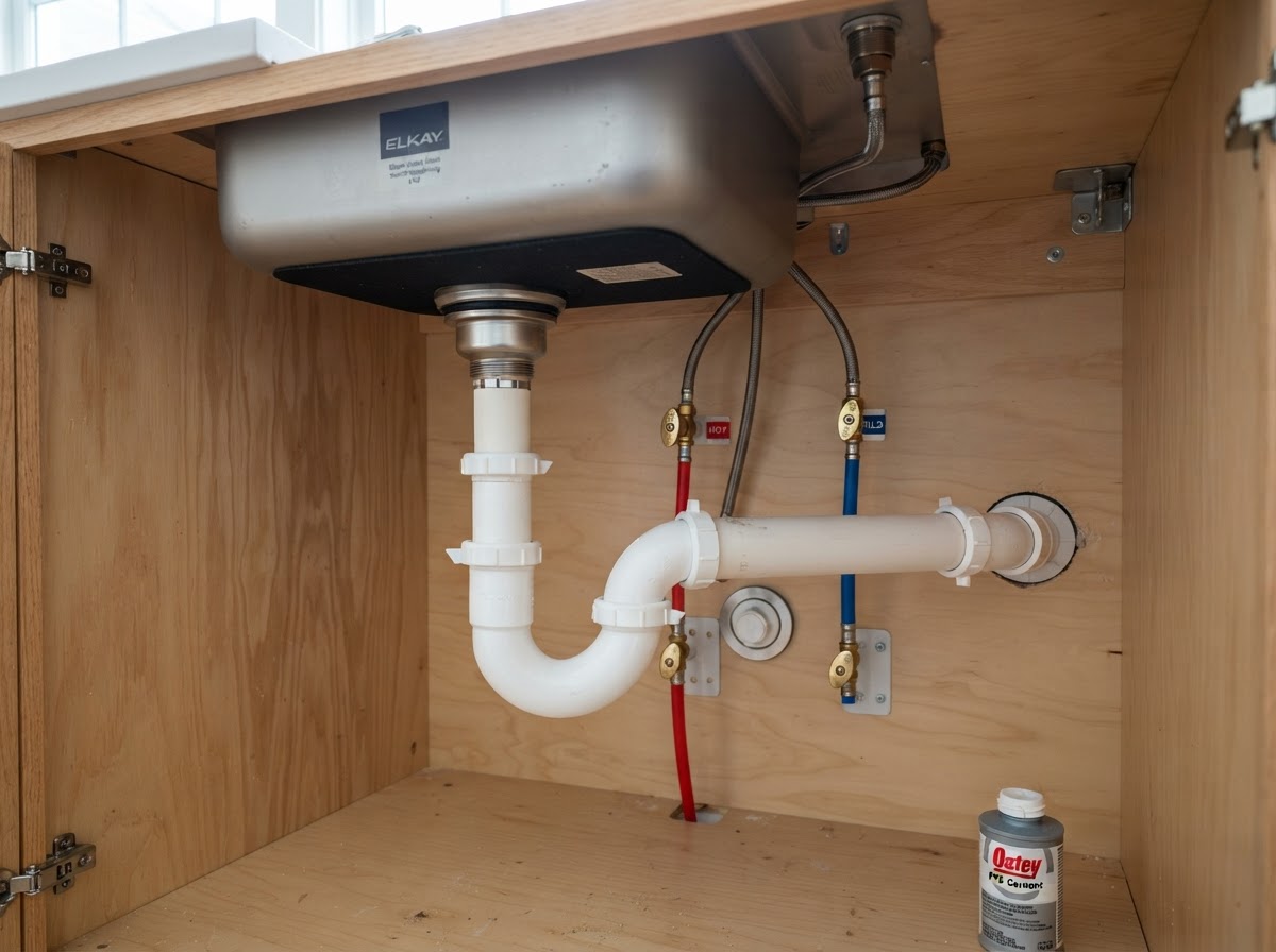 Clear residential drain and clean basin plumbing