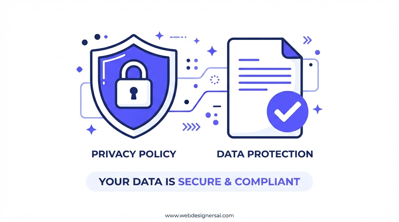 Cartoon illustration of data privacy protection at SITEBOW