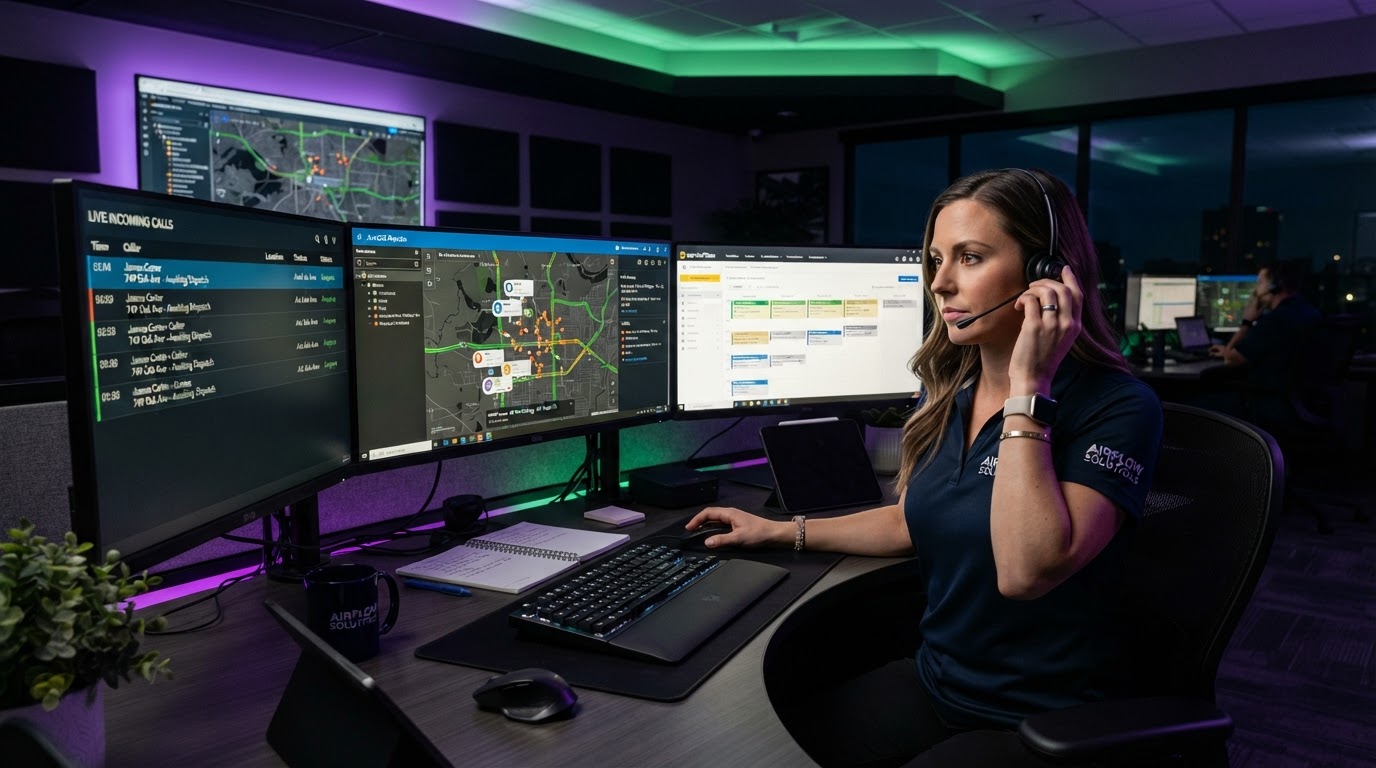 HVAC dispatch portal display