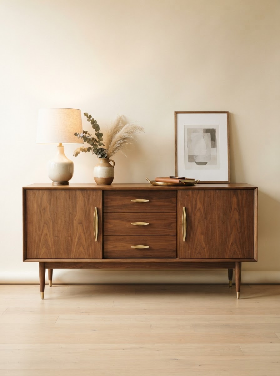 Mid-Century Walnut Credenza