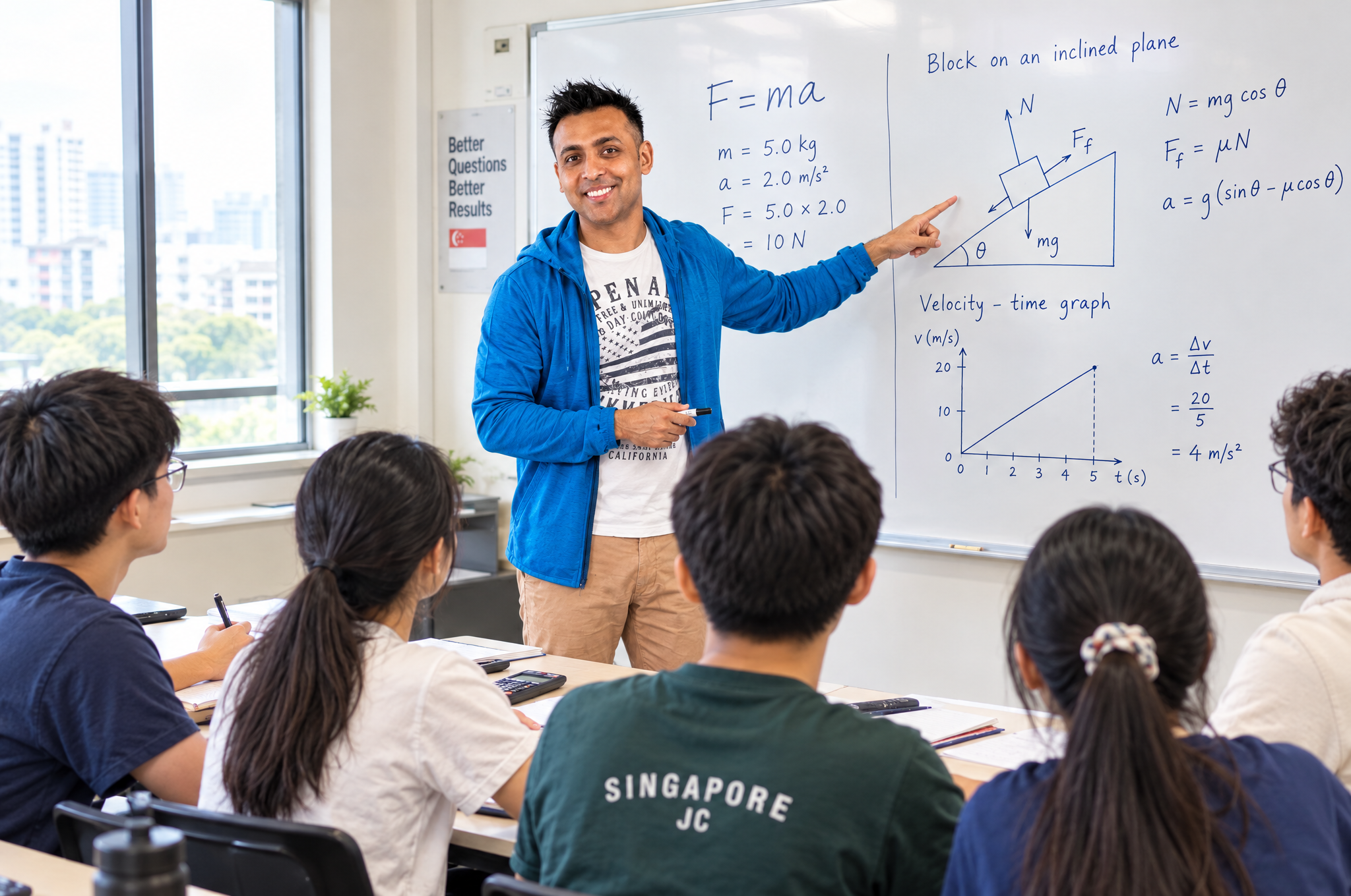 Dr Cass Munshi guiding a student through problem-solving