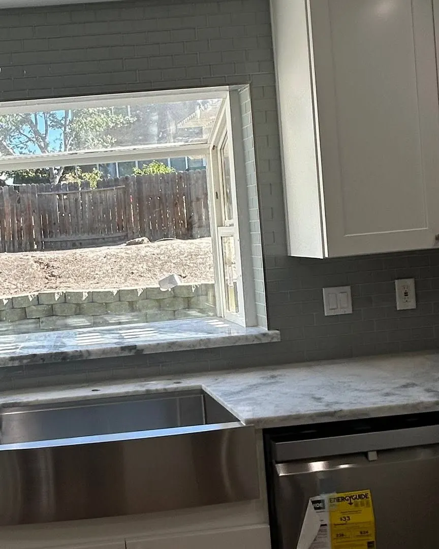 Recent project: kitchen with stone counters, Reno, NV