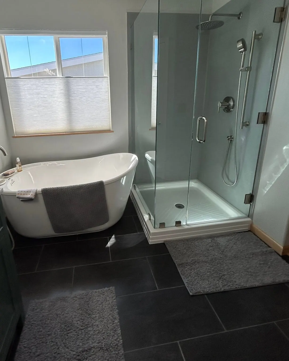 Finished primary bathroom after remodel, Reno, NV