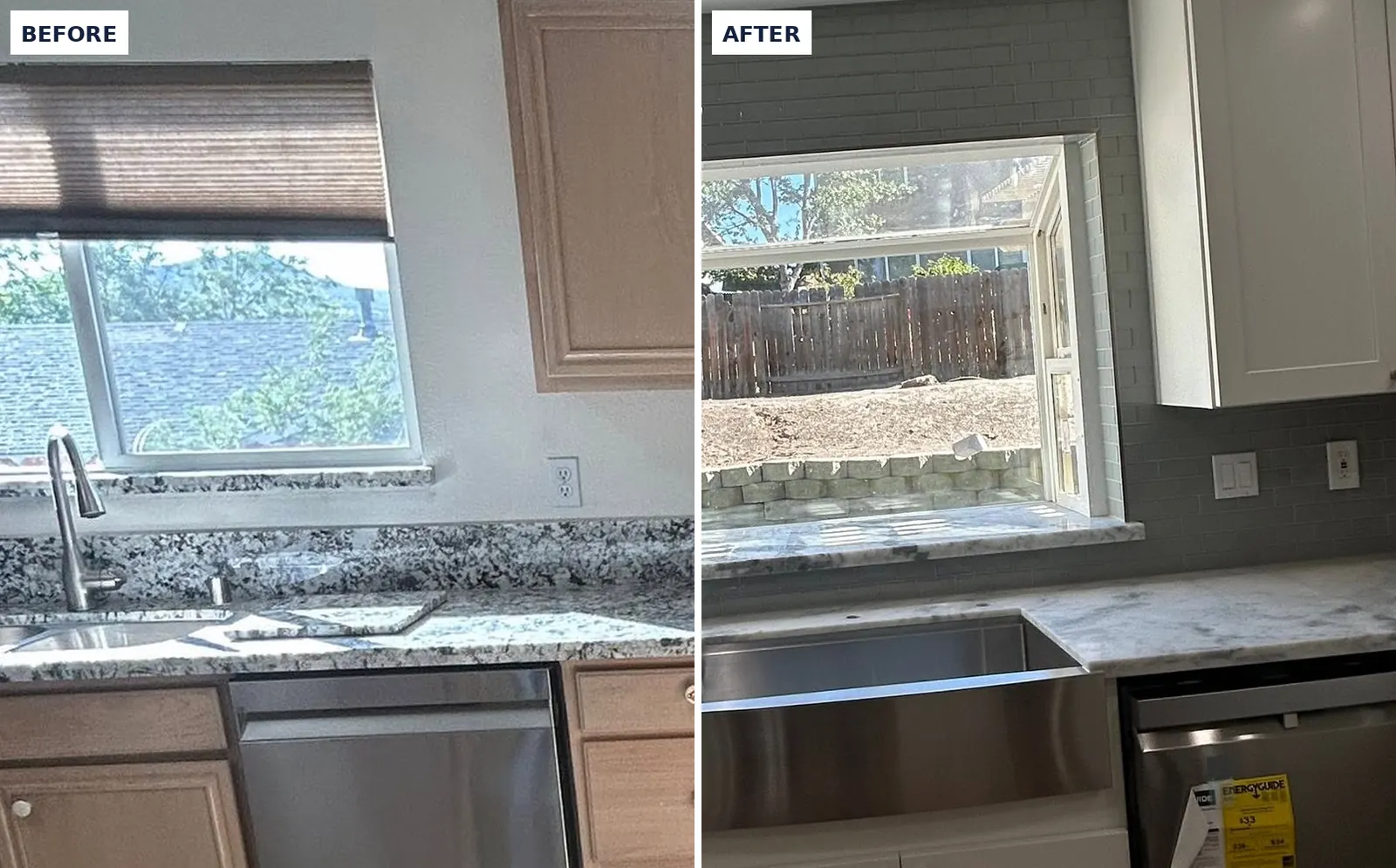 Recent project: kitchen before and after remodel, Reno, NV