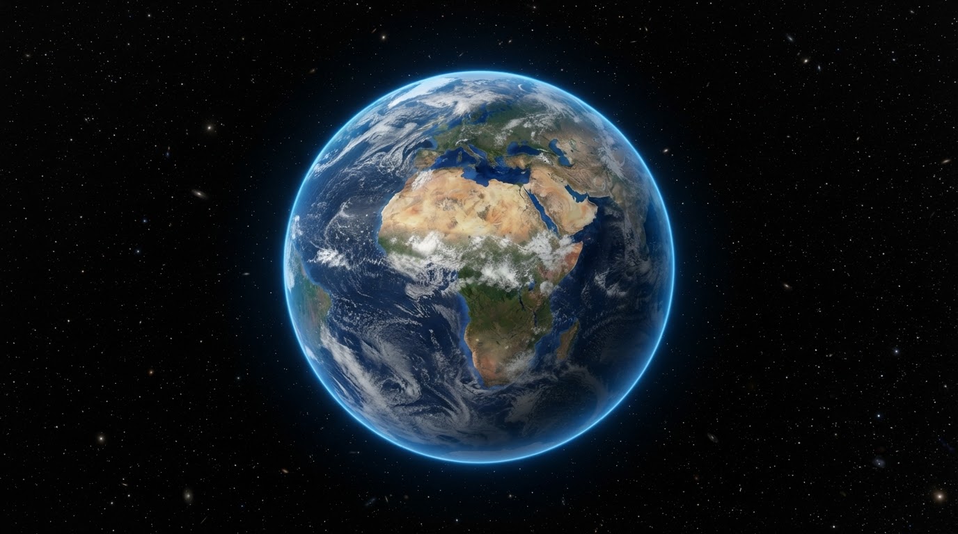The full disk of Earth seen from deep space