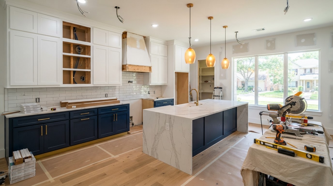 Kitchen remodeling project by All Around Construction and Remodeling in Houston, TX