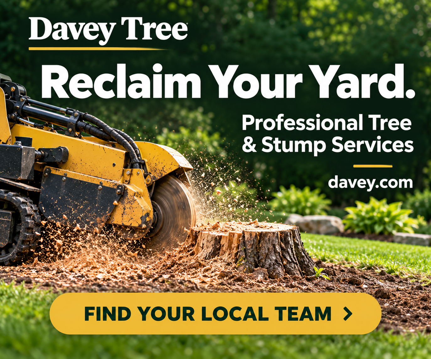 Davey Tree - Reclaim Your Yard. Professional Tree & Stump Services. Find Your Local Team.